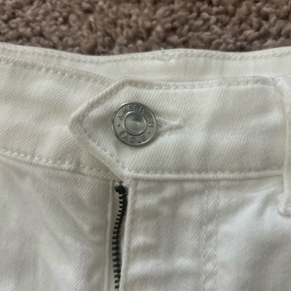 American eagle outfitters shortie shirts high waisted White Denim Shorts sz8 - Picture 2 of 7